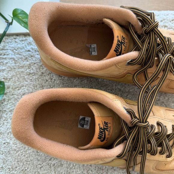 Nike Air Force 1 Wheat Flax Brown Sneakers Retro CJ9179-200 Men 12 - Picture 4 of 10